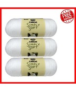 White Acrylic Yarn, 3-Pack by Caron - Perfect for All Knitting Projects - $44.06 CAD