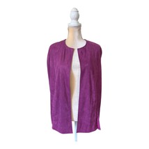 Andersen &amp; Lauth Purple Faux Suede Cape One Size Purple Anthropologie - £43.50 GBP