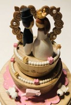 Wooderful Life Music Box / Wedding Cake Topper Bride &amp; Groom By Jean Cul... - $35.64