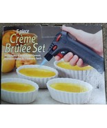 Invesco 5 pcs Cream Brûlée Set #51234 Incl 4 Ceramic Dishes &amp; Culinary T... - $276.16 MXN