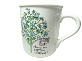 Vintage Hallmark Smile Mugs Hang on Till the Weekend Koala Coffee Mug Cup - $8.58