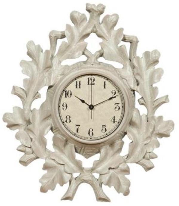 Wall Clock MOUNTAIN Lodge Oak Leaf Resin Hand-Painted Battery-Operated Battery - $229.00