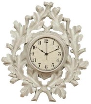 Wall Clock MOUNTAIN Lodge Oak Leaf Resin Hand-Painted Battery-Operated Battery - £184.17 GBP