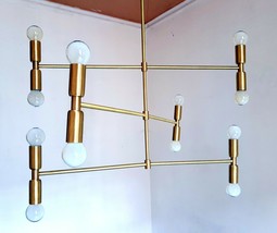 Mid Century Style Iconic Brass Chandelier 12 Arm Beautiful Royal Classic Lights  - £172.21 GBP