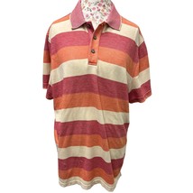  Tasso Elba XL Striped Polo – Orange Red Supima Cotton Classic Shirt - $25.64