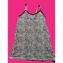 Leopard Print Chemise With Adjustable Straps Rene Rofe Brand - £10.27 GBP