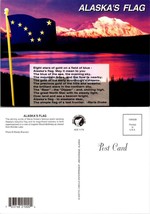 Alaska Alaska&#39;s Flag Marie Drake Poem Mt. McKinley VTG Postcard - £7.39 GBP