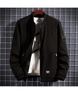 Hombres Bomber Jacket Casual Windbreaker Coat Primavera Otoño Stand Moda Outwear - £36.74 GBP