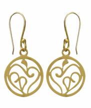 SG Imports Heart Shape Design Wire Drop 18K Gold Filled Earrings For Women - £4.77 GBP