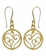 SG Imports Heart Shape Design Wire Drop 18K Gold Filled Earrings For Women - $5.99