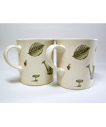 Pfaltzgraff PORTFOLIO NATUREWOOD 2 Coffee Mugs Gardening Design - £12.04 GBP
