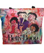 Betty Boop tote bag purse handbag 17.8” T x 14” W multi collage zipper c... - $418.73 MXN
