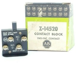 NIB ALLEN BRADLEY Z-14520 CONTACT BLOCK 600VAC 800H-Z-14520 Z14520 - £18.04 GBP