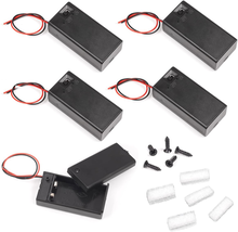 (Pack of 5 9V Battery Holder, 9 Volt Battery Holder with Switch, 9V Batt... - $10.45