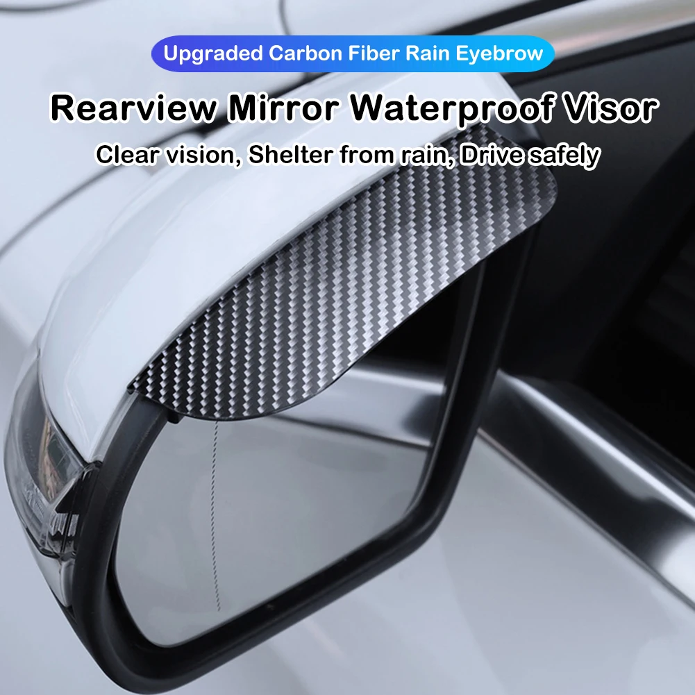 Universal Car Side Rear View Mirror Rain Eyebrow Visor - Sun Shade Snow Guard - £11.42 GBP
