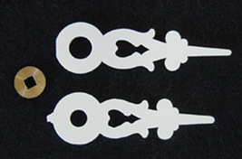 New White Plastic Cuckoo Clock Hands - Square Hole - Choose from 7 sizes! - $4.95
