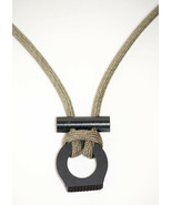 Adj. Fire Starter Necklace With Khaki Fish &amp; Fire 550 Paracord Survival ... - $7.48