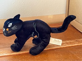 DanDee Cute Black Plush Kitty Cat Halloween Holiday Decoration w Hanger – 7.5 in - £7.63 GBP