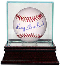 Johnny Blanchard signed Official American League Baseball w/ Glass Case ... - £66.84 GBP