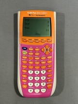 Texas Instruments TI-84 Plus Silver Edition Orange &amp; Pink Graphing Calculator - £23.36 GBP