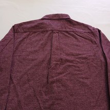 Old Navy Shirt Slim Fit Mens Burgundy Cotton Button Up Shirt Long Sleeve Size XL image 10