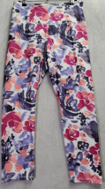 Balance Collection Leggings Womens Large Multi Floral Elastic Waist Flat Front - £13.05 GBP
