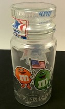 Vintage M&amp;M Candy 1984 Olympic Games Los Angeles 8&quot; Glass Jar  - £9.21 GBP