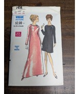 12/34 UC FF Vintage Vogue Sewing Pattern 7414 Evening Dress - $41.01 CAD