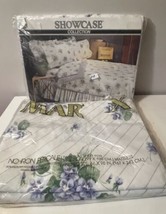 Martex Twin Flat Sheet Just Violets Floral 50/50 Percale 2 Pack - £24.75 GBP