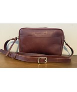 Portland Leather Goods Cognac Brown Crossbody Large Camera Bag Purse 9.2... - $66.83