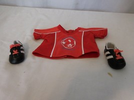 American Girl Bitty Baby Twins 2011 Soccer Shoes w&#39; Red Laces + Shirt  (only)  - £11.09 GBP