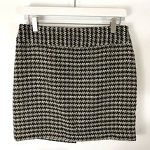 The Limited Pencil Skirt Short Wool Blend Gray Houndstooth Tweed Lined SZ 2 - £12.38 GBP