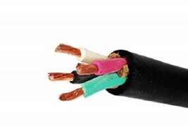 124025 12/4 Wire Cord SOOW, Rubber Coated 12 Gauge, 4 Conductor 25&#39; - £37.51 GBP