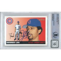 Derrek Lee Chicago Cubs Autograph 2004 Topps Heritage SP Card #354 BGS Auto 10 - £102.29 GBP