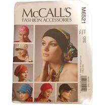 McCall&#39;s M6521 Pattern Women&#39;s Headband Head Wraps Hats Accessories Visor OSZ UC - £8.63 GBP