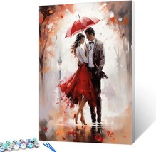 Romantic Couple Paint Numbers Kits 16x20 inch Canvas DIY Digital Oil Pai... - £27.98 GBP