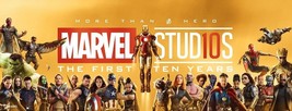 Avengers infinity War Movie Poster 10 Years Marvel Comics Art Prnt 13x35... - £11.11 GBP