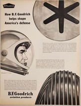1959 Print Ad BF Goodrich Aviation Defense Products Helmets for US Navy - £15.46 GBP