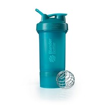 Blender Bottle ProStak 22 oz Teal Shaker Cup with pill Tray - $13.74