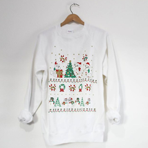 Vintage Ugly Crazy Cat Lady Christmas Sweatshirt XL - £36.36 GBP