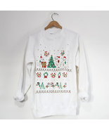 Vintage Ugly Crazy Cat Lady Christmas Sweatshirt XL - £36.43 GBP
