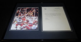 Mike Eruzione Signed Framed 16x20 1981 Letter &amp; Photo Display Miracle on Ice JSA - £118.32 GBP
