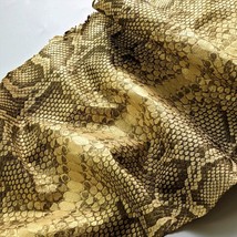 Authentic Burmese Python Skin Supple Hide Snakeskin Leather Gold - £11.04 GBP+