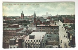 ST. PAUL Minnesota Postcard Birdseye View and State Capitol MN PC Unposted - $7.50