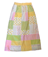 VTG 60&#39;s 70s One of a Kind pink green hippie yellow Patchwork Skirt Maxi... - $134.00