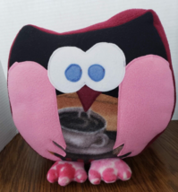 Colorful Coffee 12 Inch Owl Plush Allyhoo Stuffed Animal Pillow Toy - $14.84