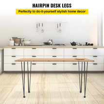 VEVOR Hairpin Table Legs 26&quot; Black Set of 4 Desk Legs 880lbs Load Capaci... - £28.54 GBP