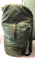 US Army Military Duffle Bag OD Green Nylon Bag 2 Strap USGI Luggage - £15.50 GBP