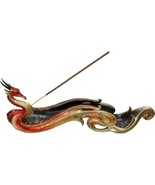 Polyresin Incense Holder Celtic Dragon Boat - Orange (Each) - $26.07