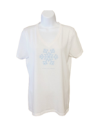 Life Is Good Cool Tee Classic Fit Women&#39;s T-Shirt Size M White Short Sleeve - $9.90